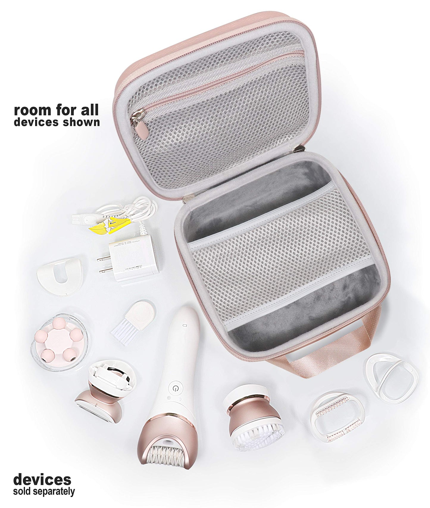 GETGEAR Women's Epilator Case for Philips Satinelle Advanced Wet & dry Epilator, Prestige Bre650, DEESS Permanent hair removal, Flawless legs Women hair removal, Braun Sil-epil9 9-579 GETGEAR