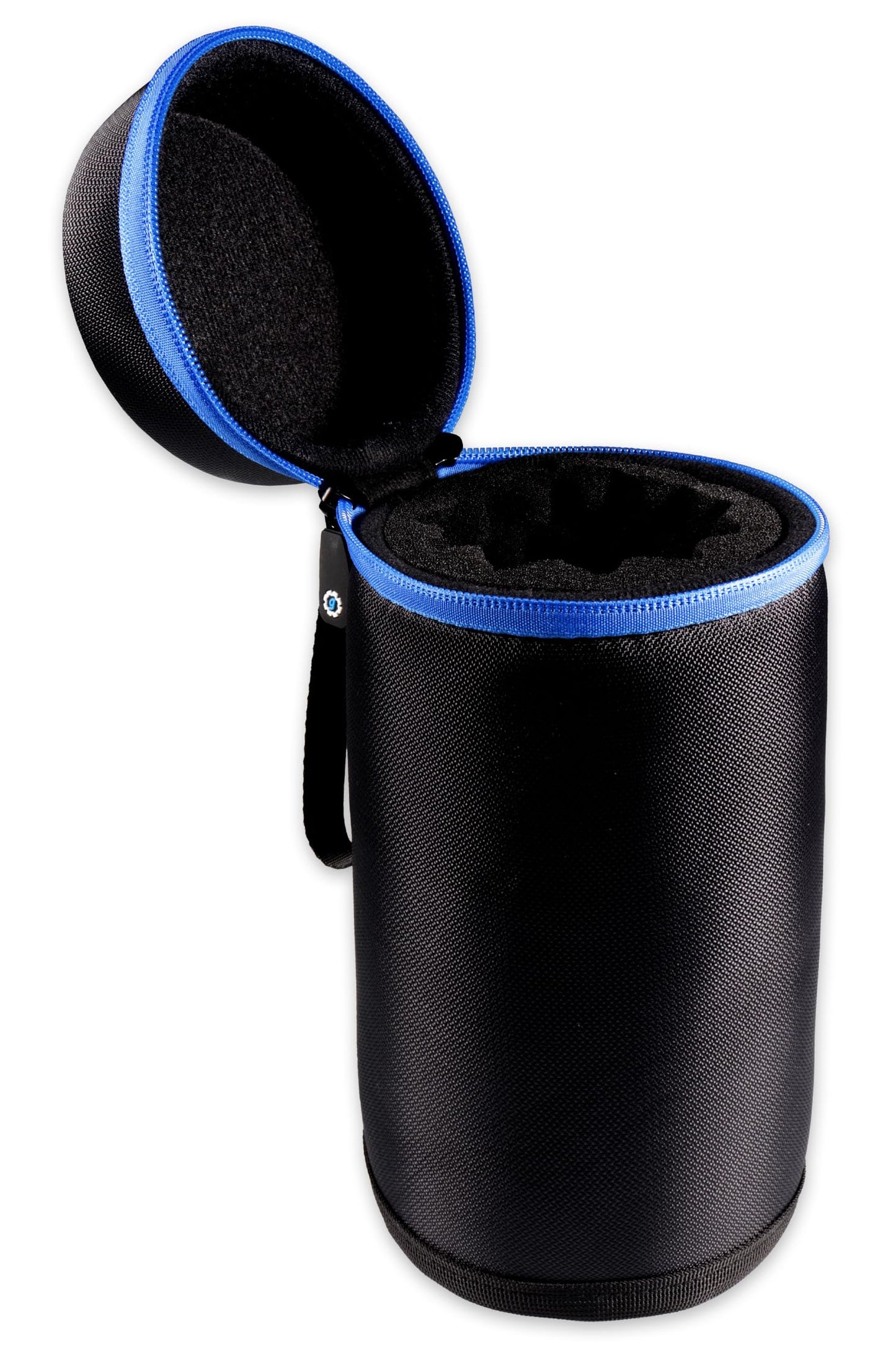 WGear Semi-Hard Lense Case for DSLR Camera Lens (Canon, Nikon, Sony, Pentax, Olympus, Panasonic,etc), Medium Size with Carabiner, Lens Cleaning Wipe (Black Medium) WGear