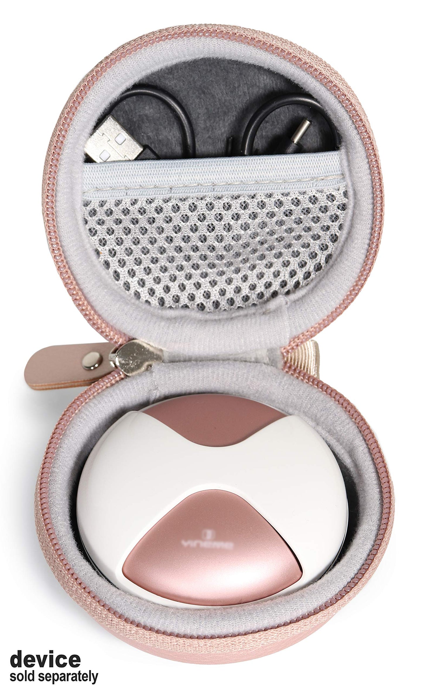 getgear Rose Gold Case for YINEME Wireless Earbuds Bluetooth 5.0, Noise Cancelling True Wireless Earbuds 18H Playtime, 3D Stereo Sound Wireless Bluetooth Headphones, Compact Light weigh Strong case WGear