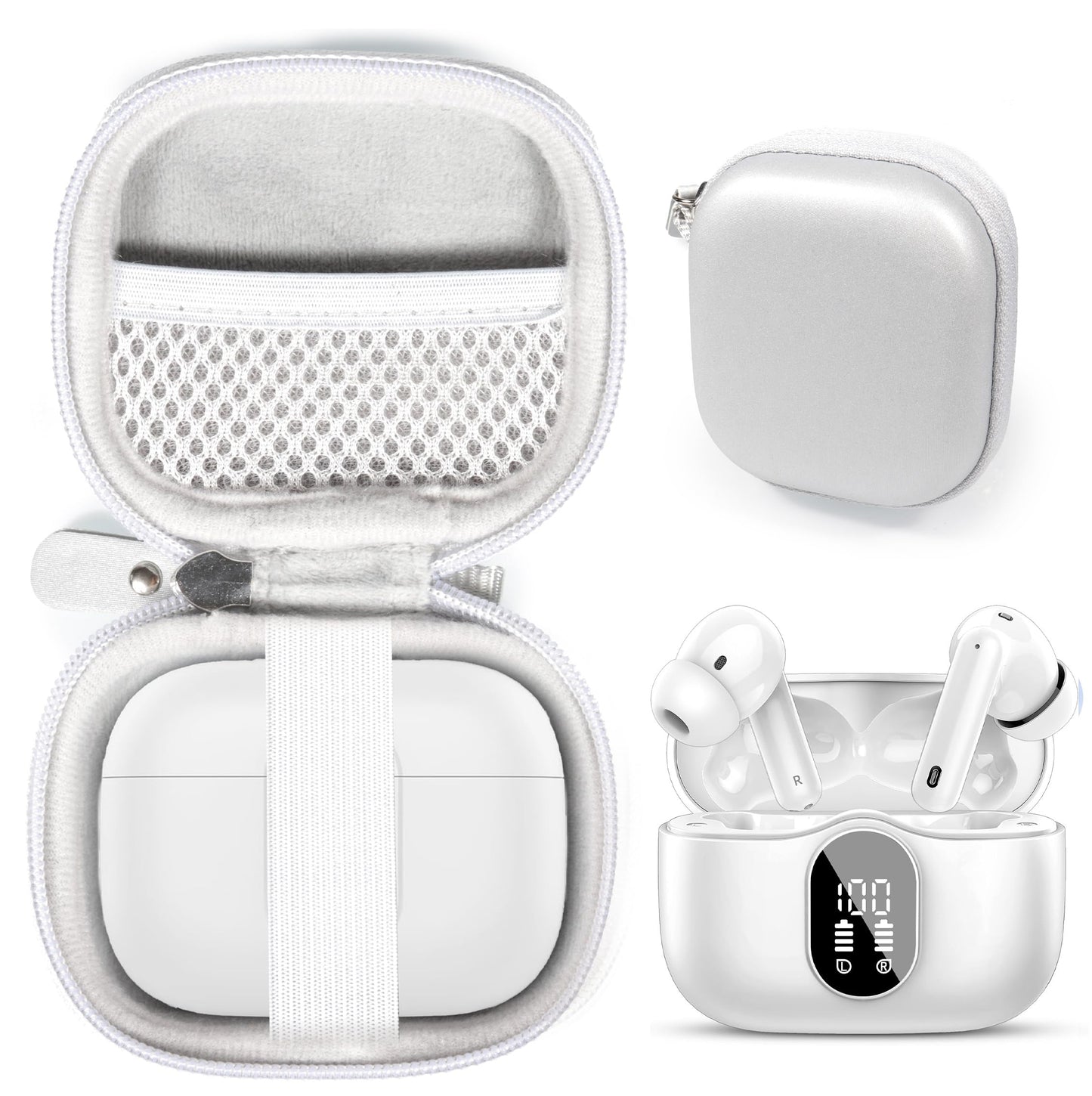 getgear case for Btootos A90 Wireless Earbuds with Noise Cancelling Mic LED Display