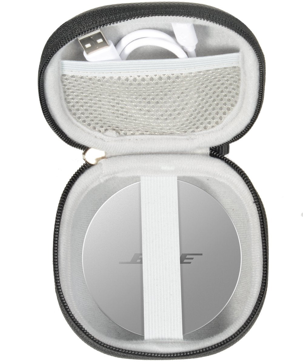 WGear Original Designed Case for Bose Wireless Noise-Masking Sleepbuds, Secure and Easy to use Protective Strap, Mesh Pocket for Cable, Compact and Strong case with Detachable Strap, Black WGear
