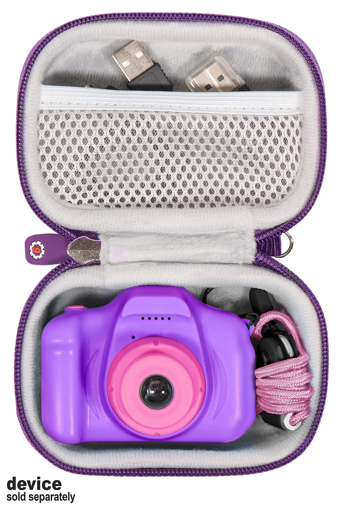 getgear Camera case for Seckton Kids Selfie Camera, organizing Travel case with mesh Pocket and Detachable Wrist Strap GETGEAR