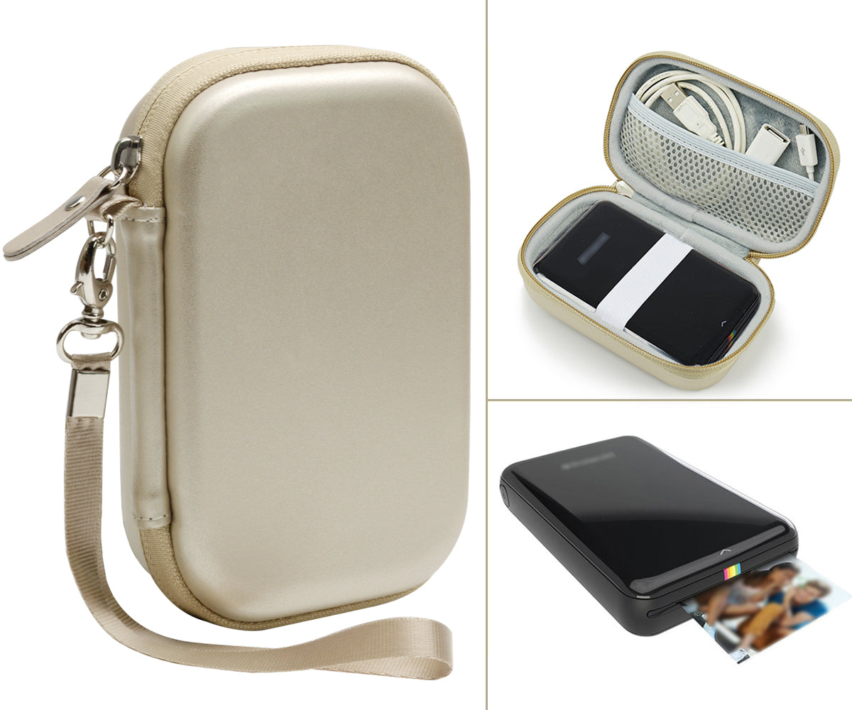 Shockproof Travel Easy Carrying Case for HP Sprocket Portable Photo Printer and Polaroid Zip Mobile Printer, Mesh Pocket for Cable, Printing Paper and Other Accessories