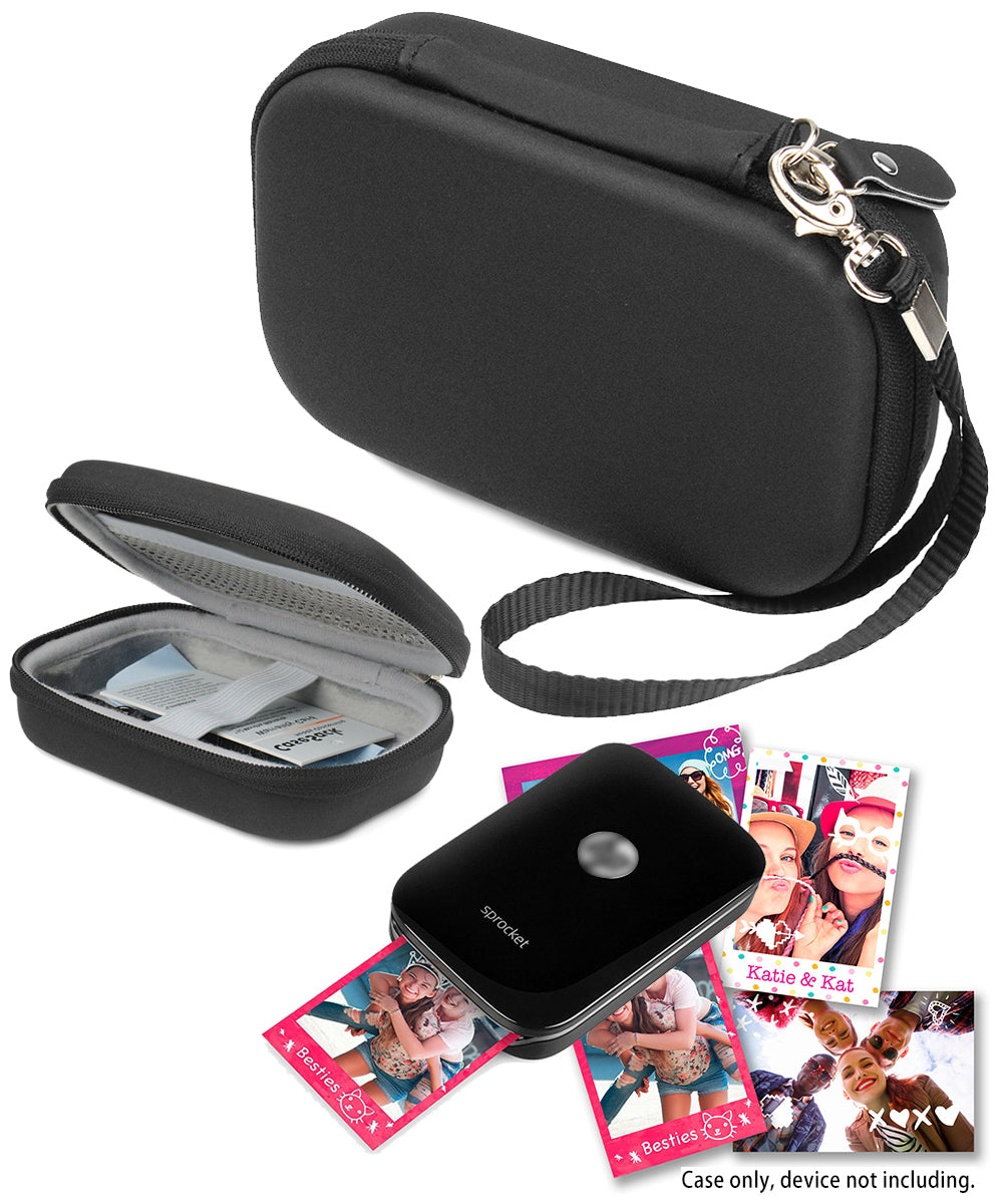 Shockproof Travel Easy Carrying Case for HP Sprocket Portable Photo Printer and Polaroid Zip Mobile Printer, Mesh Pocket for Cable, Printing Paper and Other Accessories