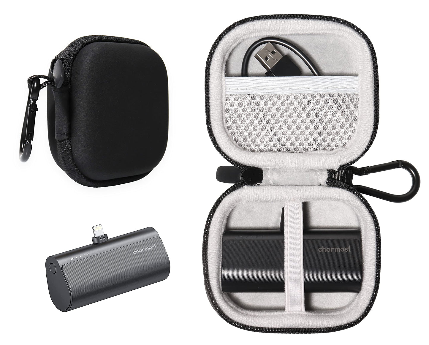 getgear Travel Case for Small Portable Charger Like Charmsast, KKD, VEGER, Feob, YHO, VRURC GETGEAR