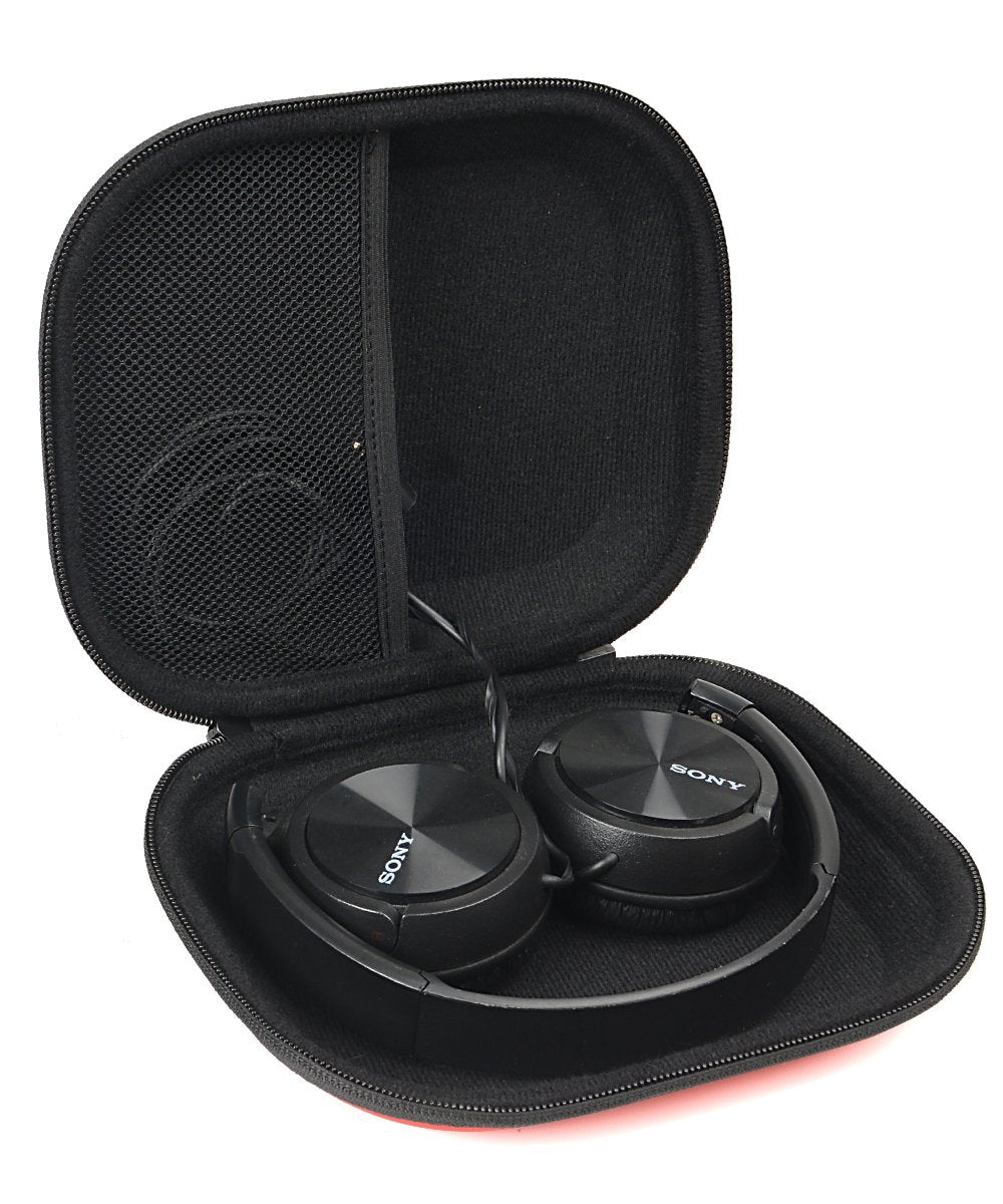 Case for Sony MDRZX110NC Noise Cancelling Headphones, Also for MDRZX110, ZX300, ZX310, ZX400, XB200, ZX102DPV; Sennheiser HD219, HD229, HD239, HD218, mesh Pocket for Accessories WGear