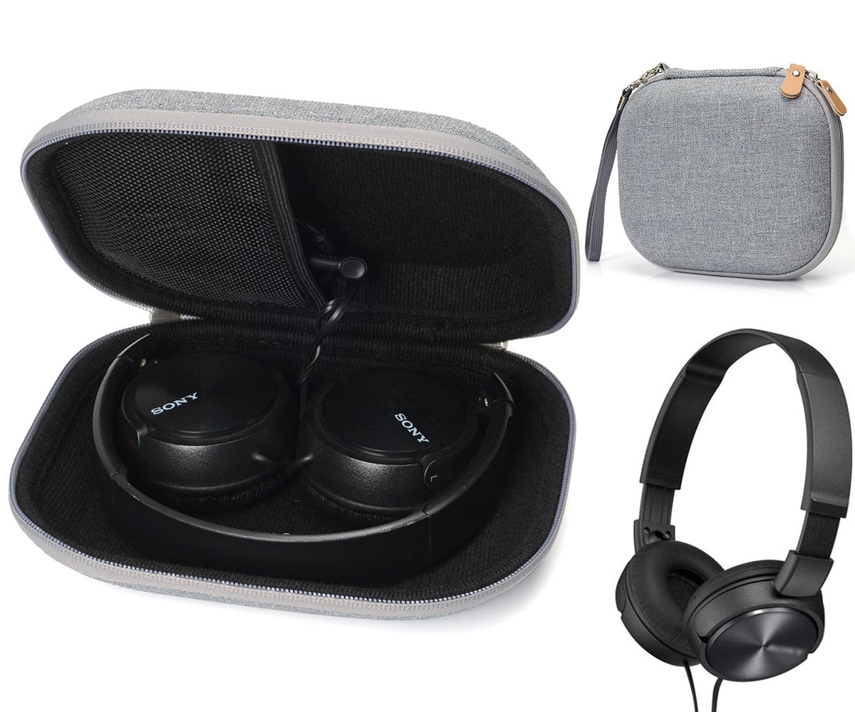 Case for Sony MDRZX110NC Noise Cancelling Headphones, Also for MDRZX110, ZX300, ZX310, ZX400, XB200, ZX102DPV; Sennheiser HD219, HD229, HD239, HD218, mesh Pocket for Accessories WGear
