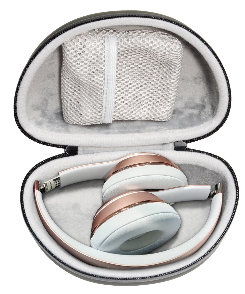 Turf Green Protective Case for Beats Solo 3 Wireless On-Ear Headphones, Also for Solo 2 Wired and Solo HD, Featured in Matching Color and Shape, Accessories Pocket, Detachable Wrist Strap WGear