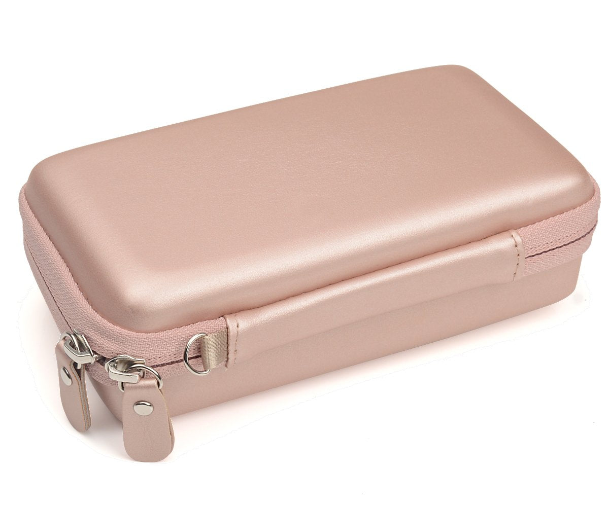 Professional Portable Recorder Case for ZOOM H1, ZH1 Music Recorder with mesh pocket cable, outdoor Microphone Windscreen Muff, Elastic strap, Strong and light weight hard case, Rose Gold WGear
