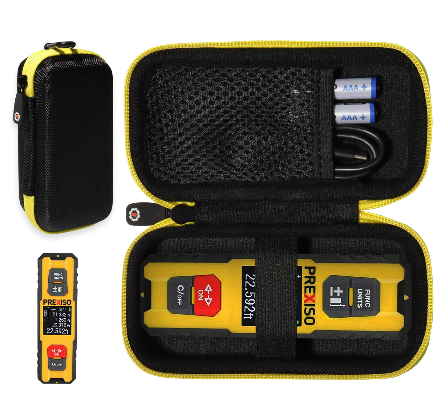 Getgear Laser Distance Measure Case for PREXISO Dual Laser Measure- 230Ft Rechargeable Laser Measurement Tool GETGEAR