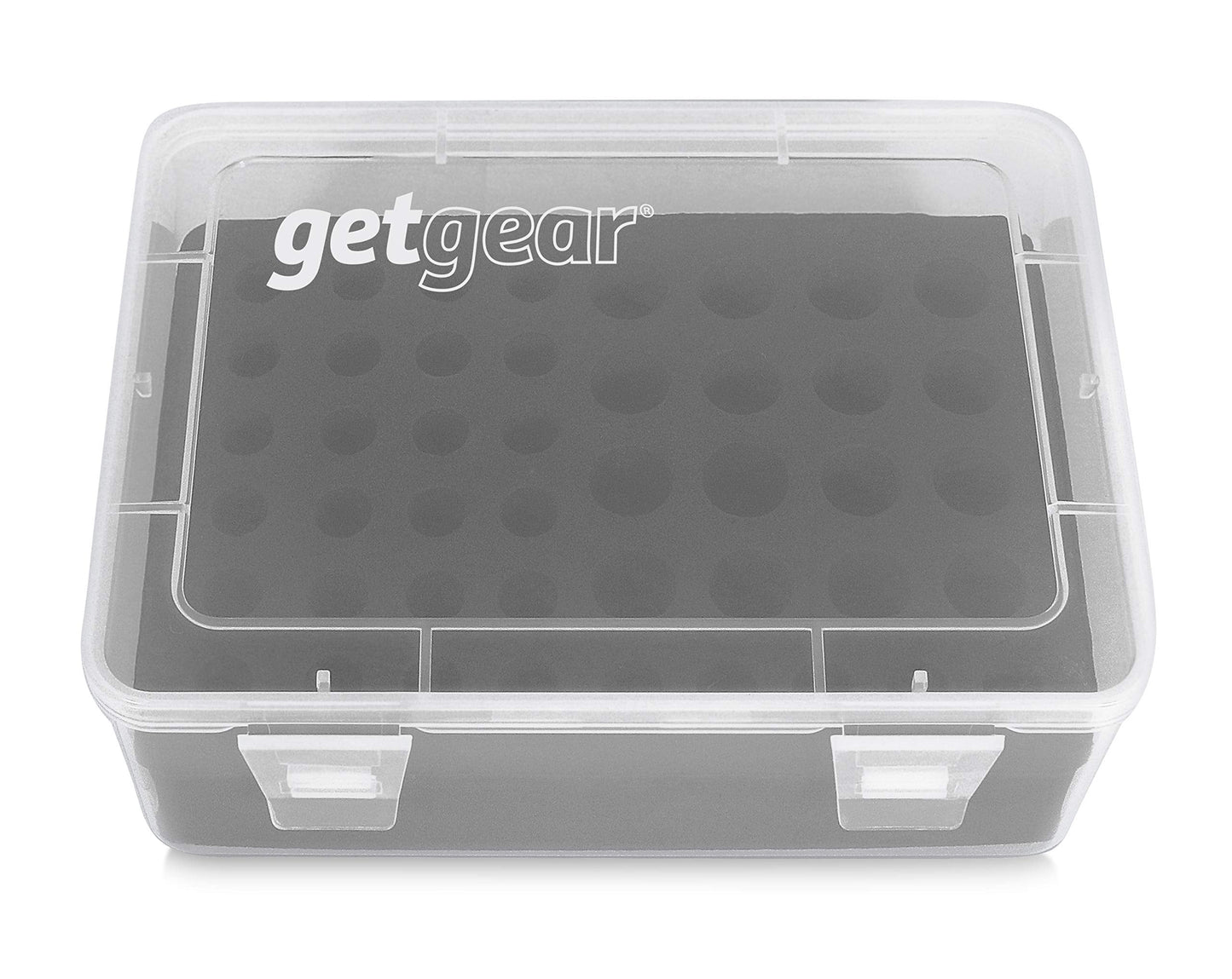 GETGEAR Battery Storage case for AA and AAA Home Alarm Batteries, Customized Inlay to Hold Battery Neat, Ideal case to Keep in Freeze, Moisture Free GETGEAR