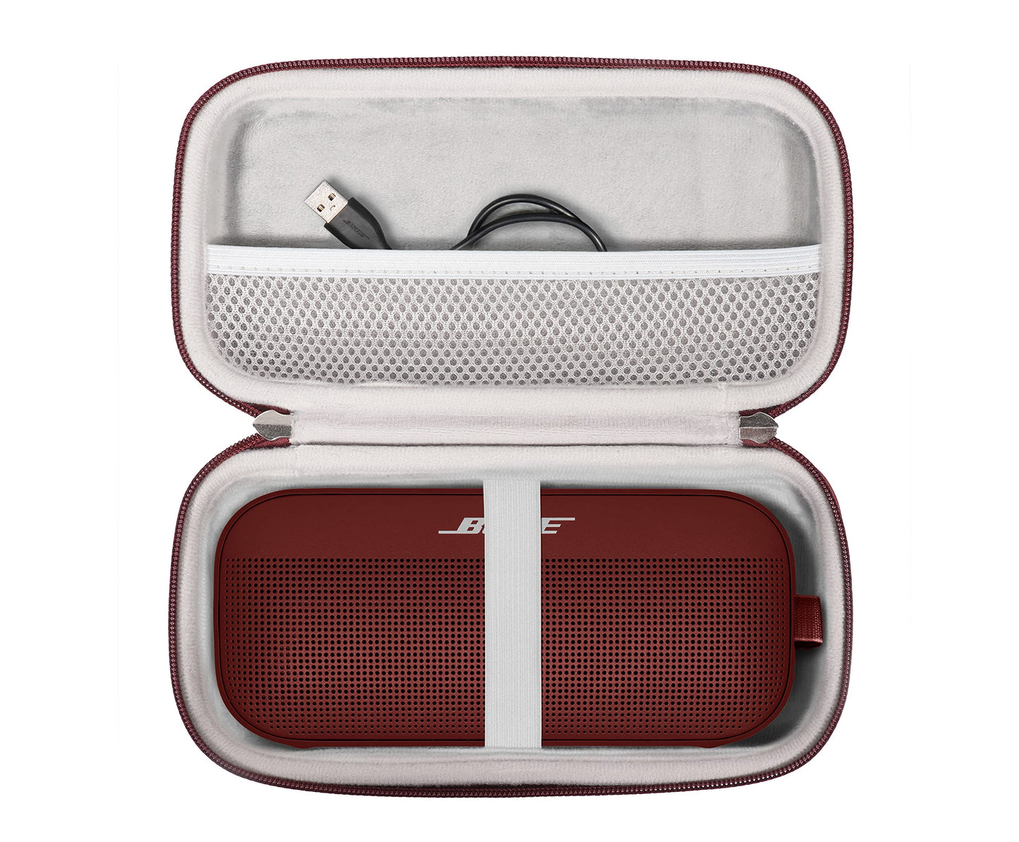 GETGEAR Case for Bose SoundLink Flex Bluetooth Portable Speaker by getgear, mesh Pocket for Charger Cord, Detachable Wrist Strap GETGEAR