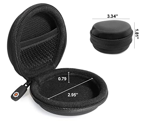 WGear Semi-Hard Lense Case for DSLR Camera Lens (Canon, Nikon, Sony, Pentax, Olympus, Panasonic,etc), Medium Size with Carabiner, Lens Cleaning Wipe (Black Medium) WGear