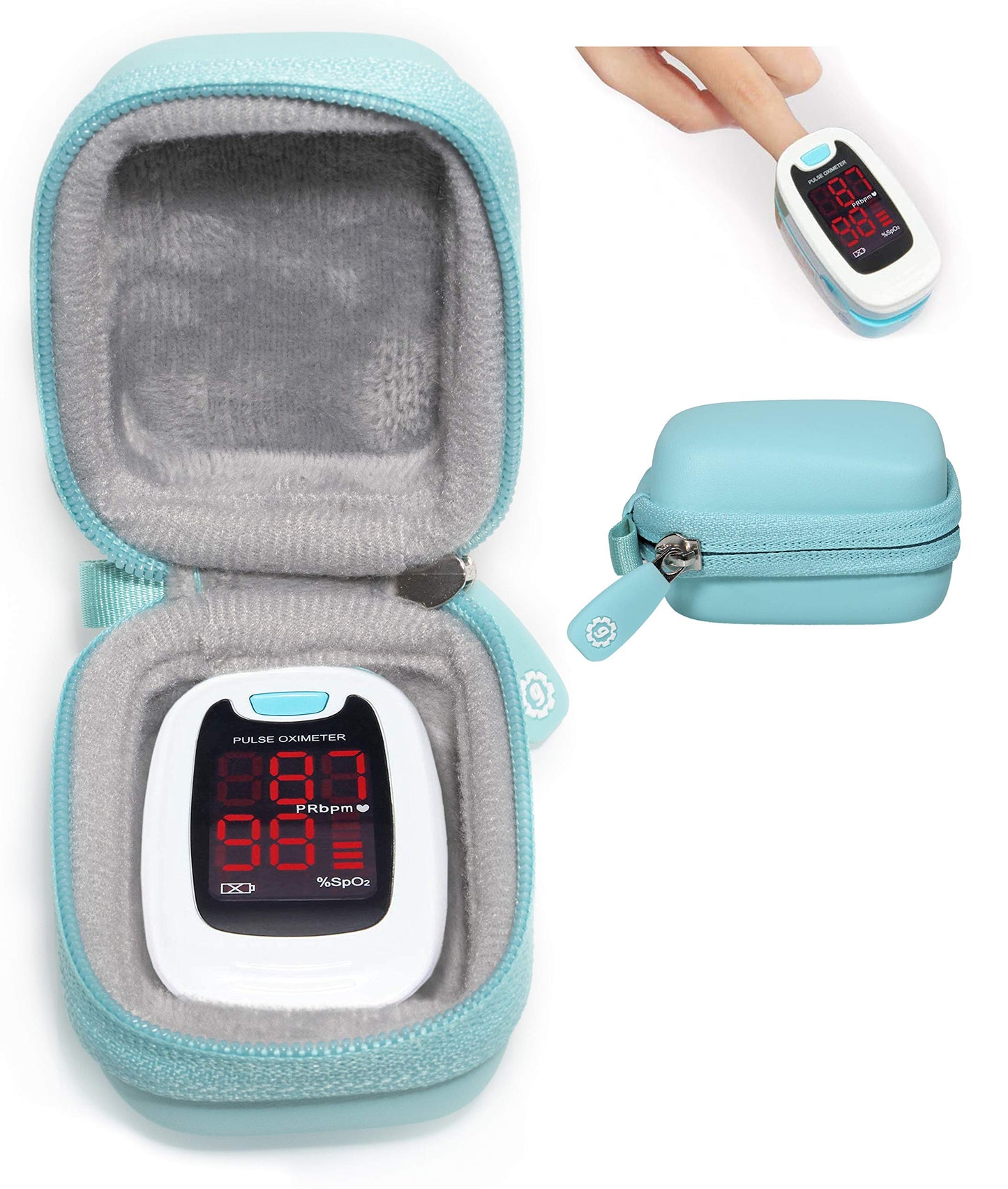 Fingertip Pulse Oximeter Case for Zacurate Pro 500DL, 500BL, Childrend; Facelake FL400 t. FL350, CMS500DA; MIBEST, Innovo Deluxe, Santamedical 2. ANKOVO, CONTEC, Metene, ATMOKO, Vive Precision Spo2 WGear