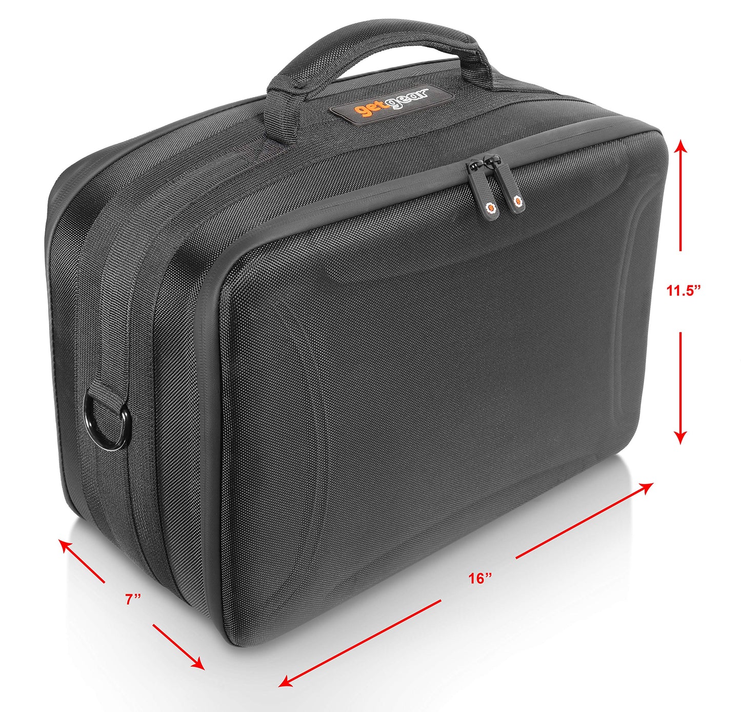 GETGEAR Professional All in one Camera case for up to 2 Cameras and Three Lenses, Long Distance, Wide Angel and Facial, for Canon EOS, EOS Rebel, Panasonic, Sony, Olympus, All Models GETGEAR