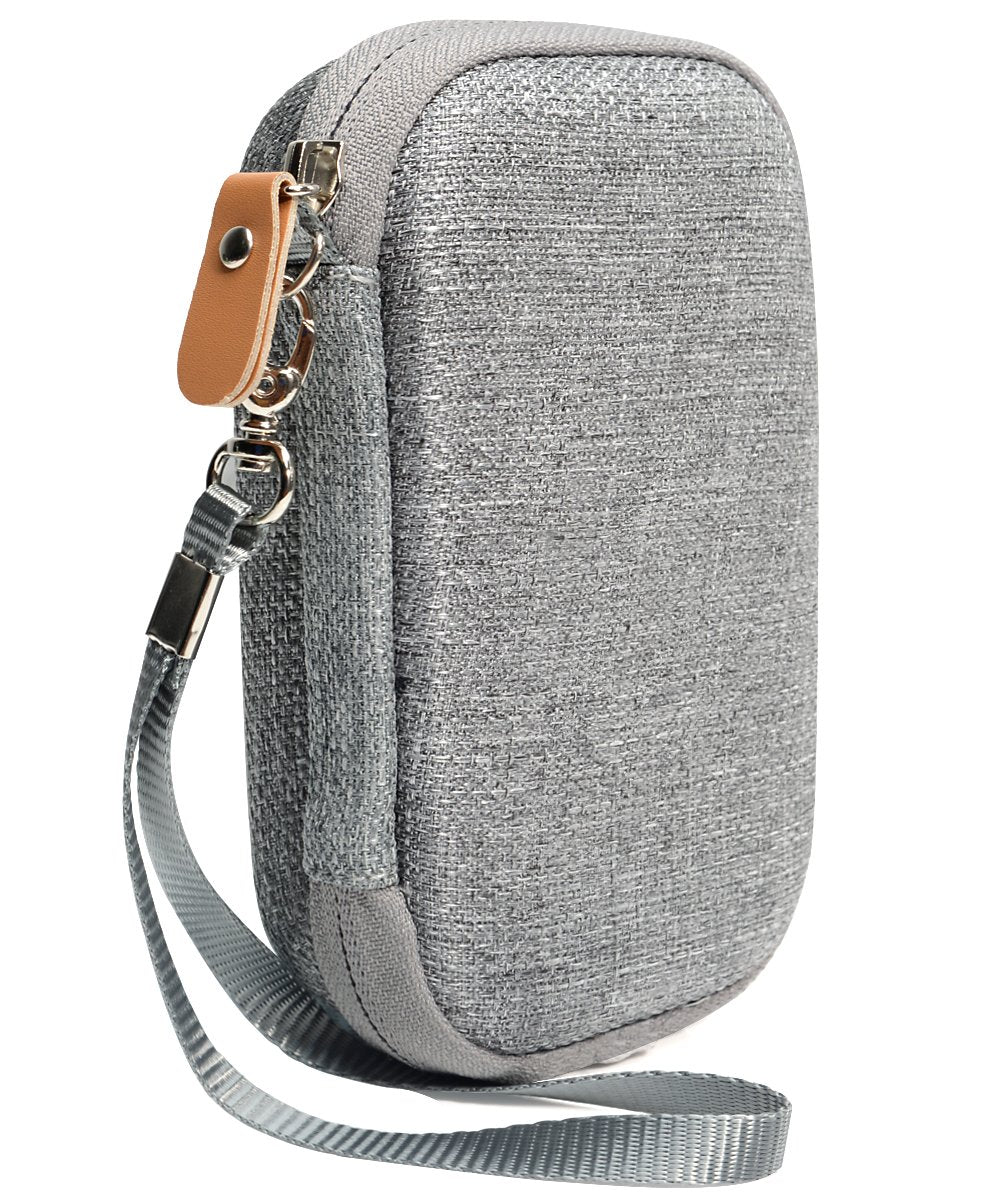 Shockproof Travel Easy Carrying Case for HP Sprocket Portable Photo Printer and Polaroid ZIP Mobile Printer, Mesh Pocket for Cable, Printing Paper and other accessories, Gray WGear