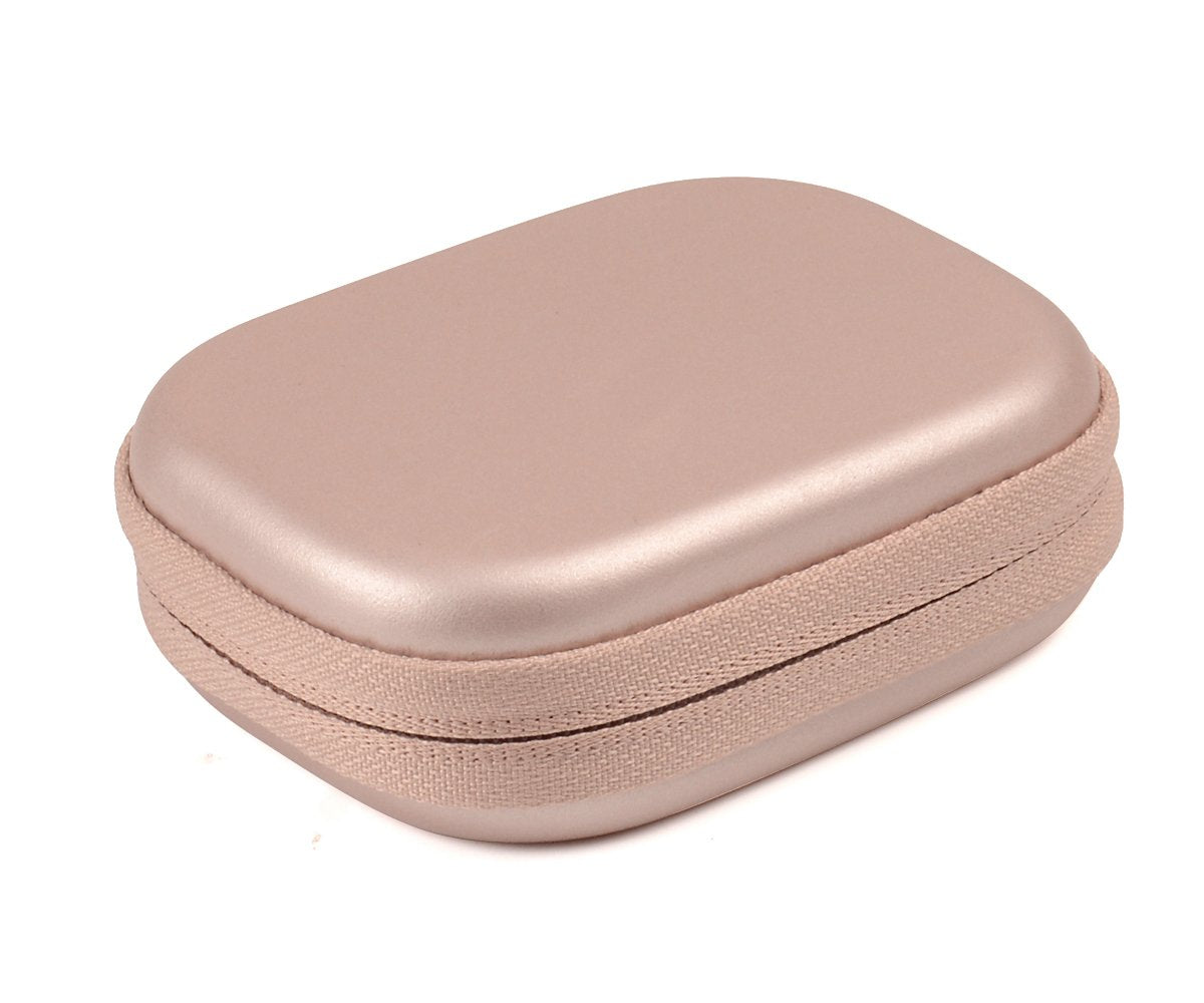 WGear Feature Designed Semi-Hard Case for Anker PowerCore 10000 Portable Charger Exter Batteries, mesh Pocket for Cable, Fastening Elastic Strap, Wrist Strap Rose Gold WGear