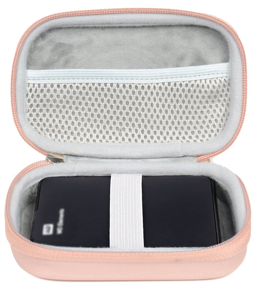 External Hard Drive Case for WD My Passport, WD Elements / Seagate Expansion, Seagate Backup Plus Slim 1TB 2TB 3TB 4TB USB 3.0, Portable External Hard Drive Storage Pouch Box Bag, Mesh cable pocket WGear