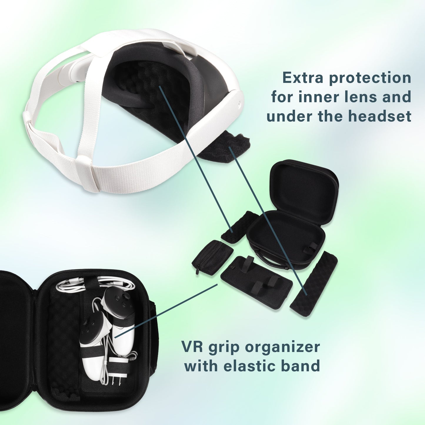 Protective VR Headset Case for Meta Quest 3 w/ Lens Guard getgearcase