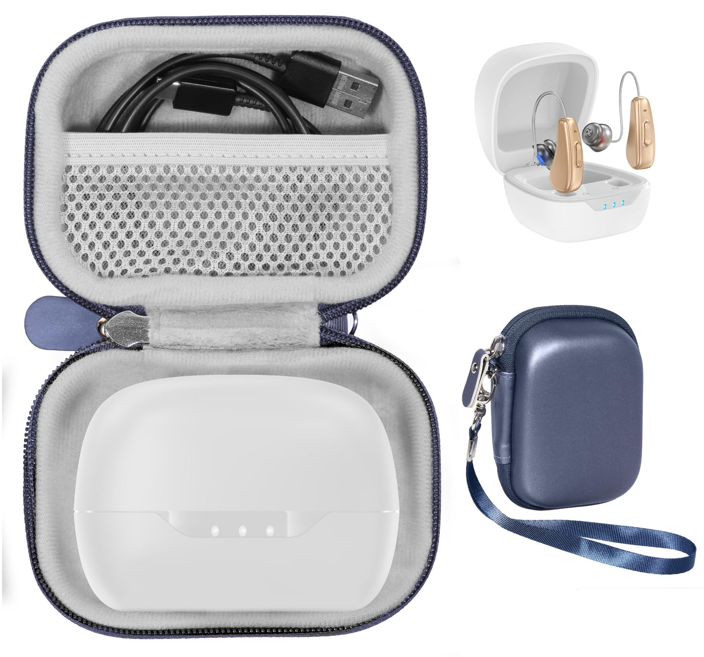 GETGEAR Case for NVBOTY Hearing Aids M2231 for Seniors Rechargeable with Noise Cancelling GETGEAR