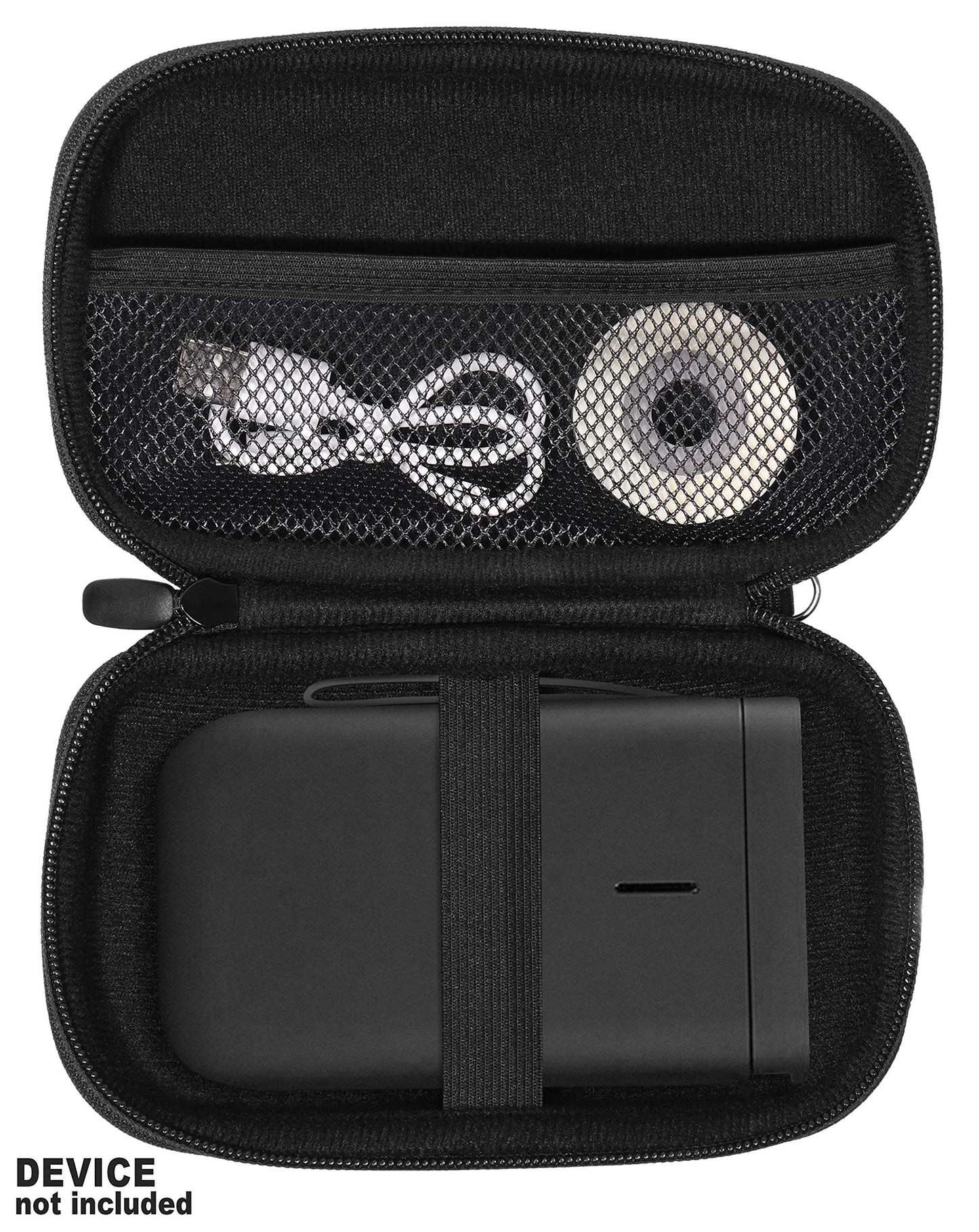 GETGEAR Portable Label Printer Case for Label Maker Machine NiiMbot D11 2020 Portable Wireless Connection Label Printer, mesh Pocket for Label Tape and Charge Cord GETGEAR