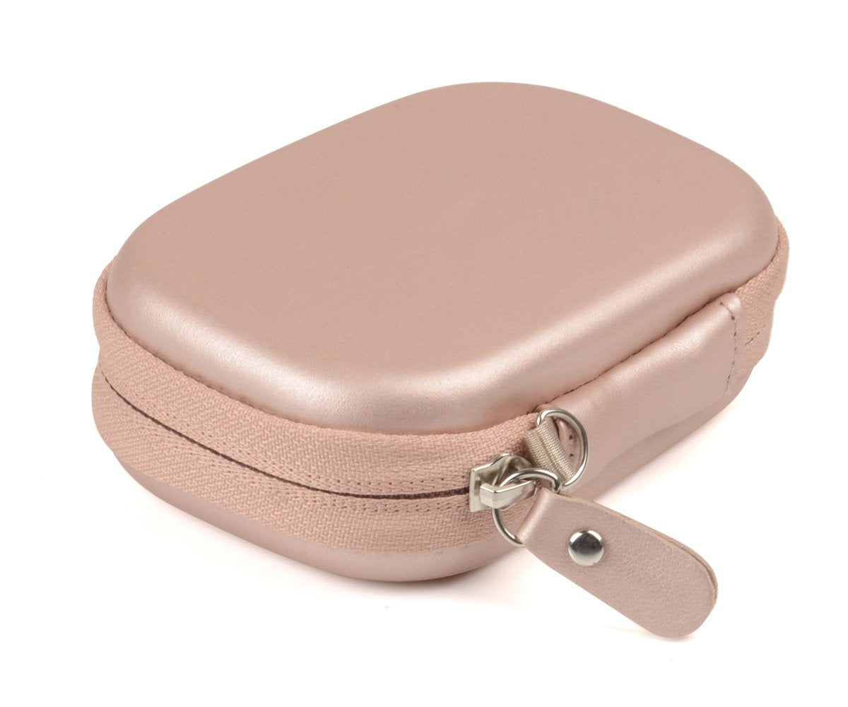 WGear Feature Designed Semi-Hard Case for Anker PowerCore 10000 Portable Charger Exter Batteries, mesh Pocket for Cable, Fastening Elastic Strap, Wrist Strap Rose Gold WGear