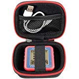 WGear Golf GPS Case for Bushnell Phontom Golf GPS, Neo Ghost Golf GPS; Garmin 010-01959-00 Approach G10, and Other Handheld Golf GPS, mesh Pocket and Detachable Wrist Strap (Black with Blue Zip) InGo