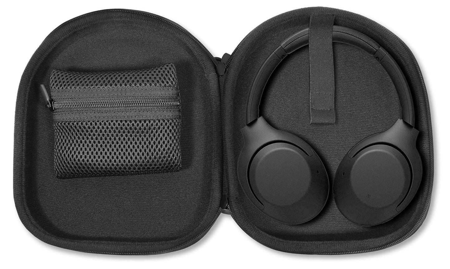 getgear Headphone Case for Sony WH-XB900N Wireless Noise Canceling Extra Bass Headphones, Removable Cable/Amplifier Pouch, Elastic Secure Strap, Removable Wrist Strap GETGEAR