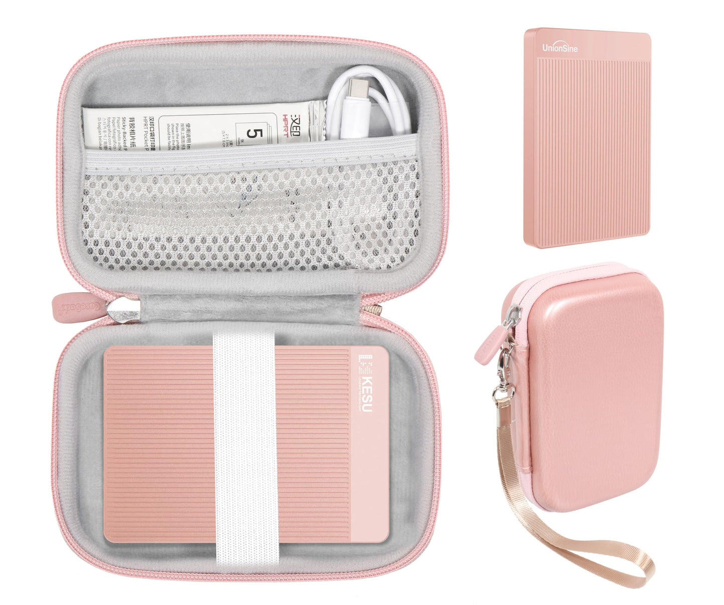 Getgear Portable Case Compatible with UnionSine Ultra Slim Portable External Hard Drive 1TB, 4TB, 750GB and All Others