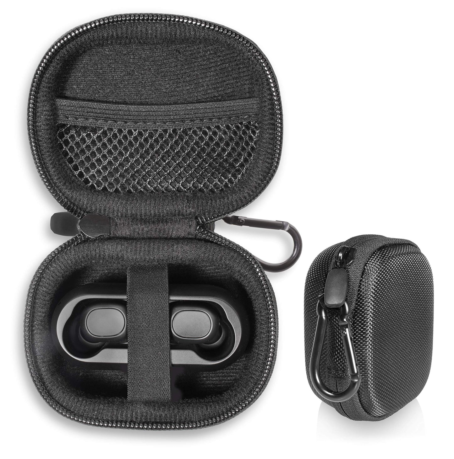 True Wireless Earbud Case for SoundPEATS True Wireless Bluetooth Earbuds in-Ear Stereo Bluetooth Headphones Wireless Earphones, Mesh Pocket for Cable, Carabiner GETGEAR