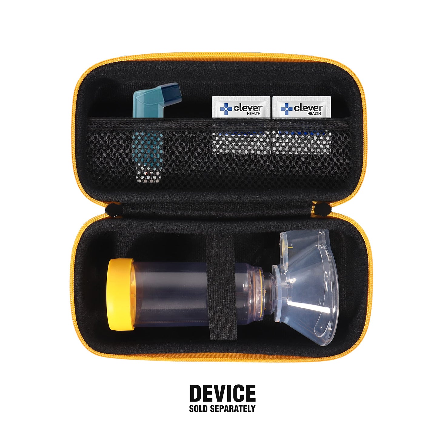GETGEAR Asthma Inhaler Holder case, Compact and Sturdy case for Handy Ventolin Inhaler for Adults and Kids (CASE ONLY) (Black) GETGEAR