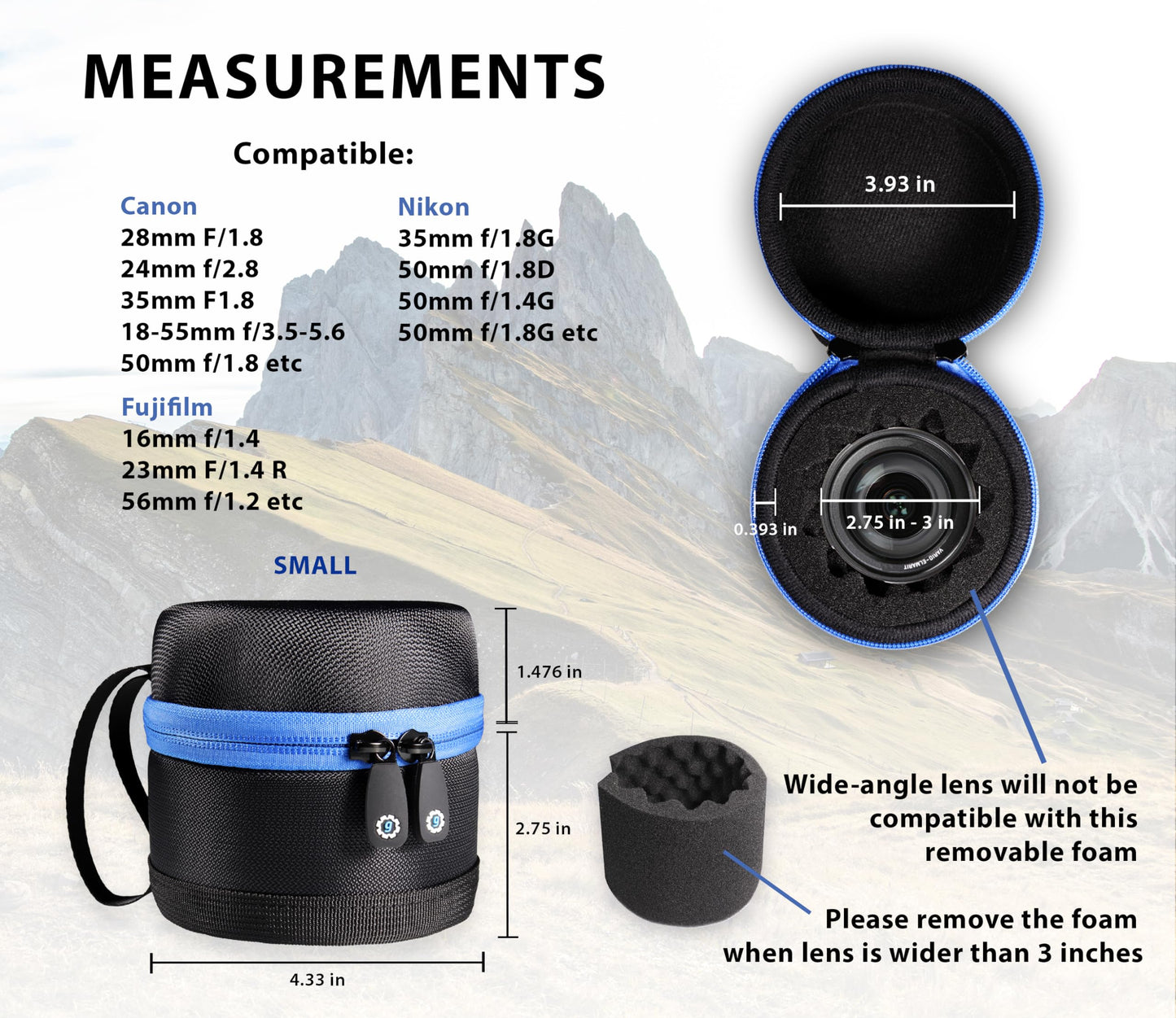 GETGEAR Ultra strong DSLR Camera Lens (Canon, Nikon, Sony, Pentax, Olympus, Panasonic,etc, listed with model details below) GETGEAR