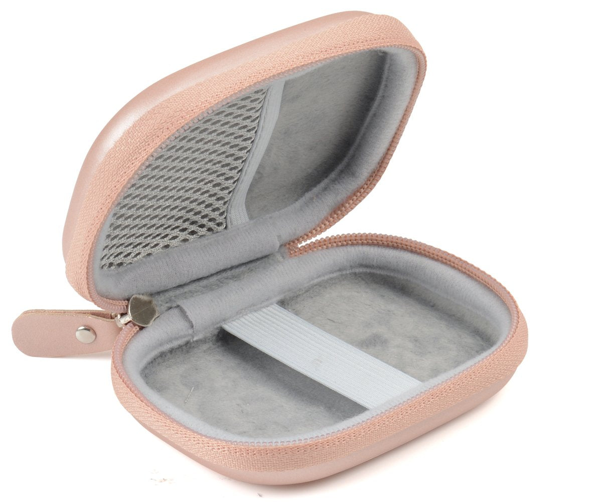 WGear Feature Designed Semi-Hard Case for Anker PowerCore 10000 Portable Charger Exter Batteries, mesh Pocket for Cable, Fastening Elastic Strap, Wrist Strap Rose Gold WGear