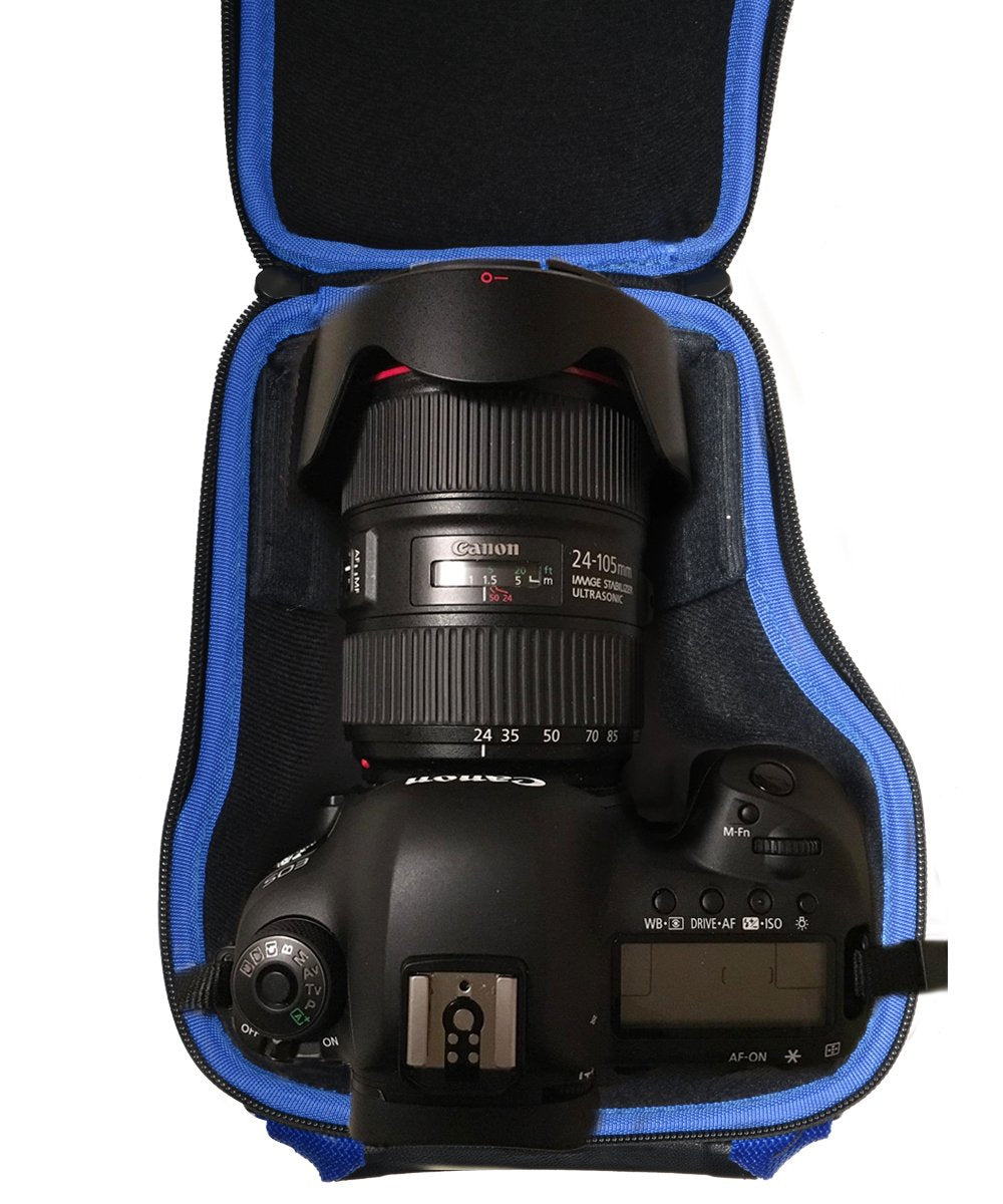 WGear DSLR Camera Lens kit Semi Hard Case for Canon EOS 7D 6D 5D Mark II III IV 5DS R EF 24-105mm f/4 F4 L is USM EF 24-70mm f/2.8L II USM DSLR Lens Kit, Strong, Removal Padding, Hand/Shoulder Strap WGear