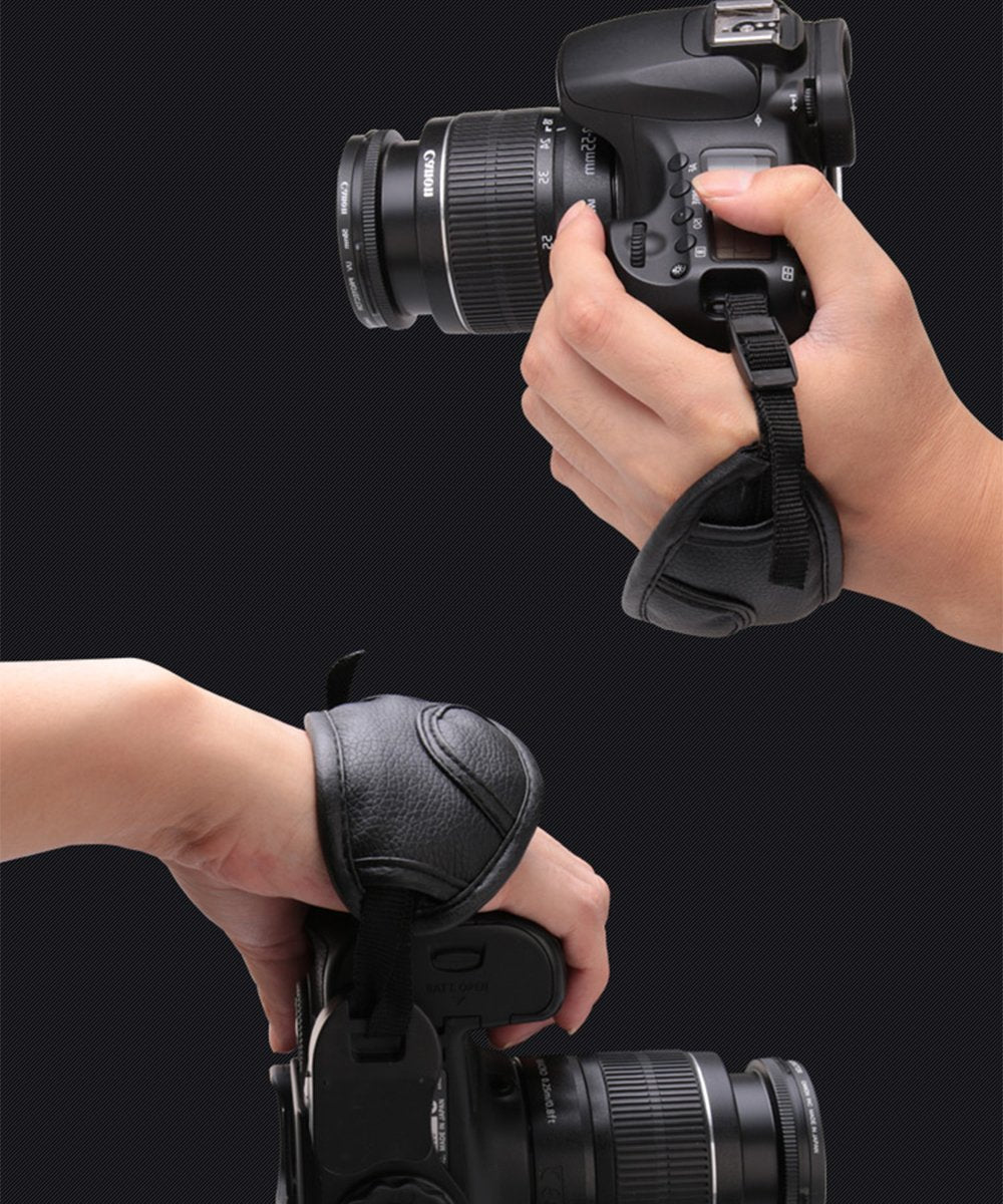 WGear Double Secured DualStrap Padded Wrist and Grip Strap for DSLR Cameras - Prevents drop and stabilizes image capturing WGear