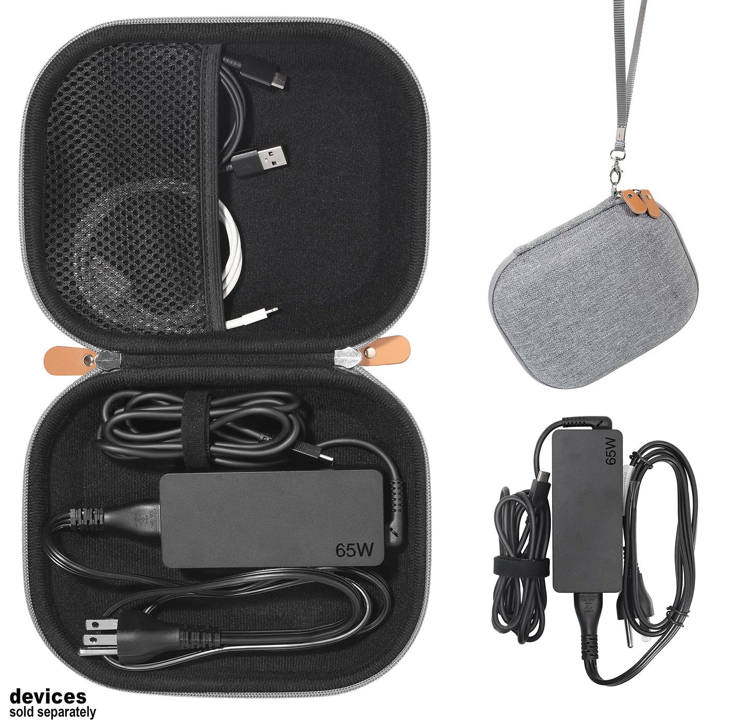 getgear Charger Adapter Case Compatible with Lenovo Yoga, Legion, ThinkPad, IdeaPad Also Good for ASUS TUF, Dell Inspiration, Microsoft Surface/Surface Pro, Razer Blade, HP Pavilion GETGEAR