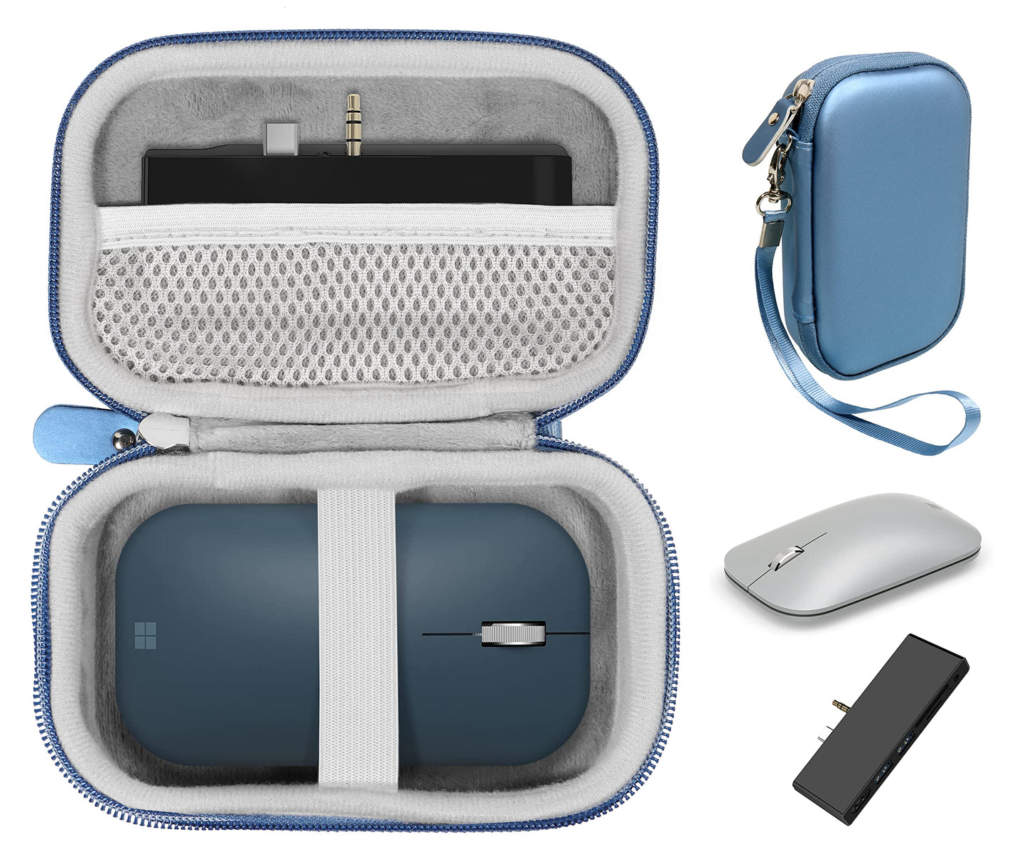 getgear Accessories case for Microsoft Surface Mouse, Arc Mouse, Surface Dock Station, Surface Go USB C hub, lso for USB C, Type C Hub Adapter, Docking Station, Multiport Adapter GETGEAR