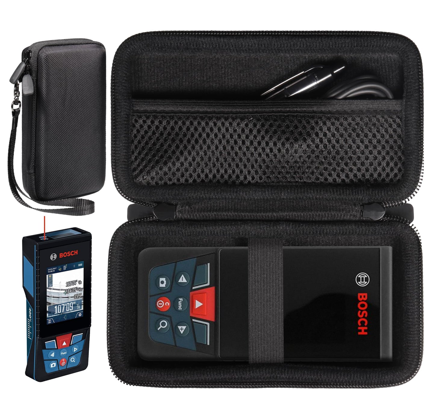 Getgear Laser Distance Measure Case for Bosch GLM400C Blaze Outdoor 400ft Bluetooth Connected Laser Measure with Camera GETGEAR