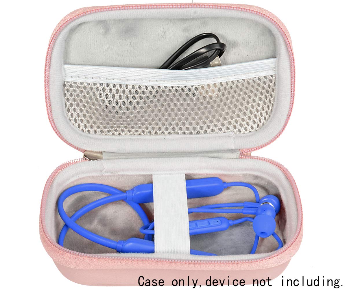 WGear Matte Gold Case for BeatsX, Powerbeats2, Powerbeats3, Urbeats Earphones, Mesh Pocket for Cable and Other Accessories, Detachable Wrist Strap WGear