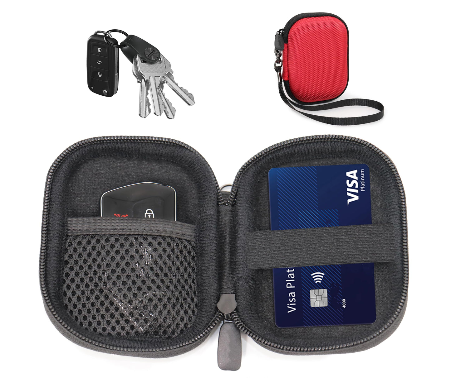 GETGEAR Geatgear Car Key Case, compact case solution for Auto key, bank cards, Cash and small carrying on items.