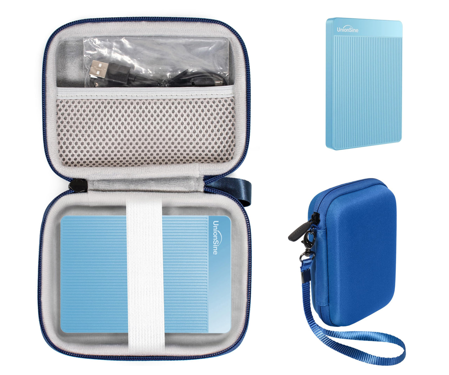 Getgear Portable Case Compatible with UnionSine Ultra Slim Portable External Hard Drive 1TB, 4TB, 750GB and All Others