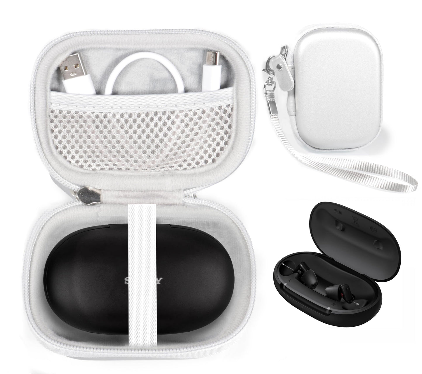 getgear Protective Case for Hearing Aid Compatible with Sony CRE-C20, C10, E10 Self-Fitting OTC Hearing Aids for Mild to Moderate Hearing Loss