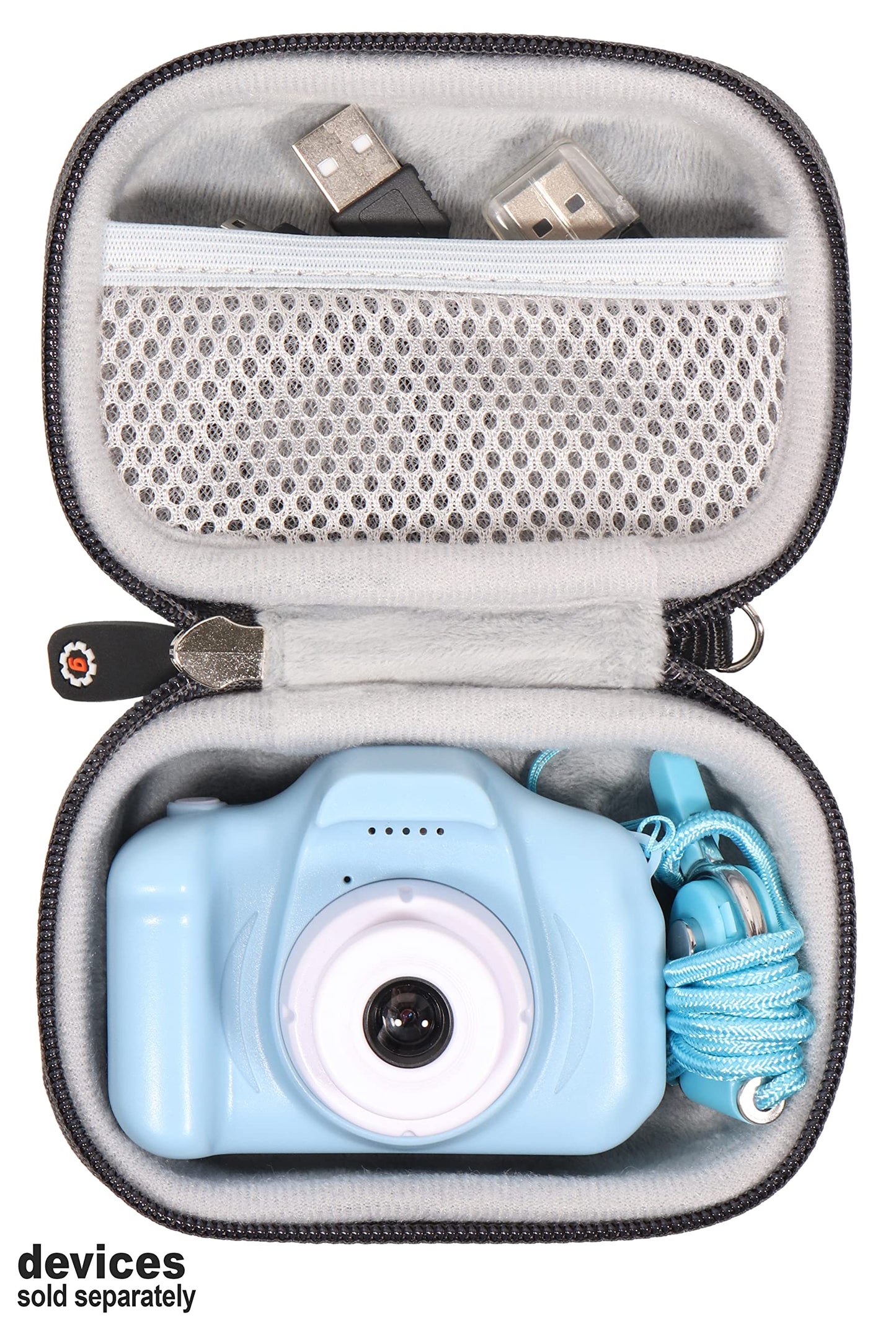 getgear Camera case for Seckton Kids Selfie Camera, organizing Travel case with mesh Pocket and Detachable Wrist Strap GETGEAR