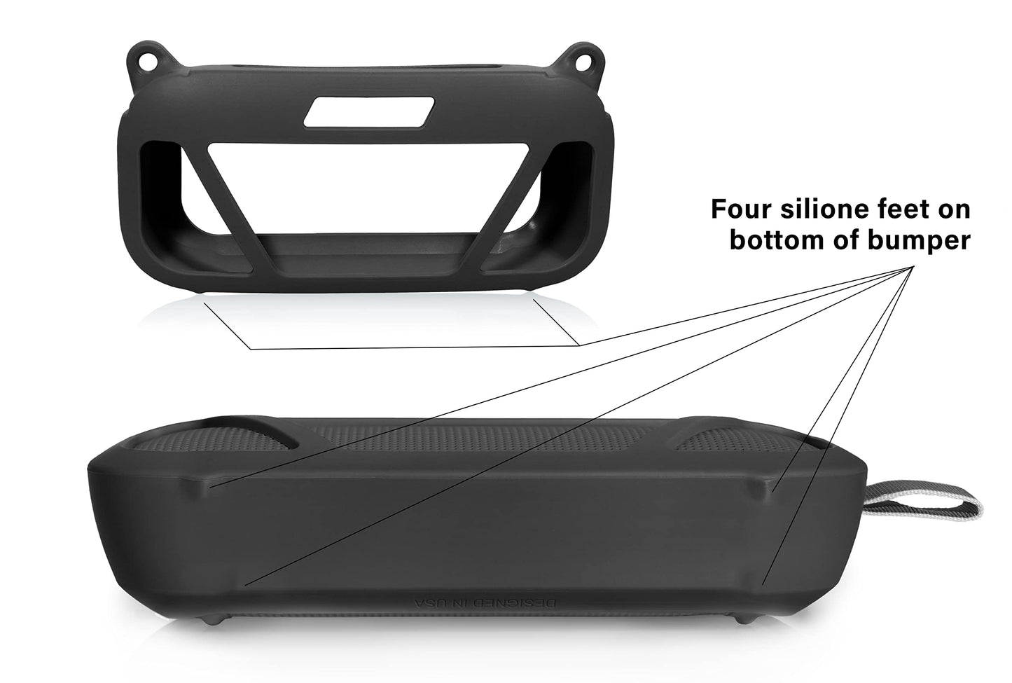 GETGEAR Case for Bose SoundLink Flex Bluetooth Portable Speaker by getgear, mesh Pocket for Charger Cord, Detachable Wrist Strap GETGEAR