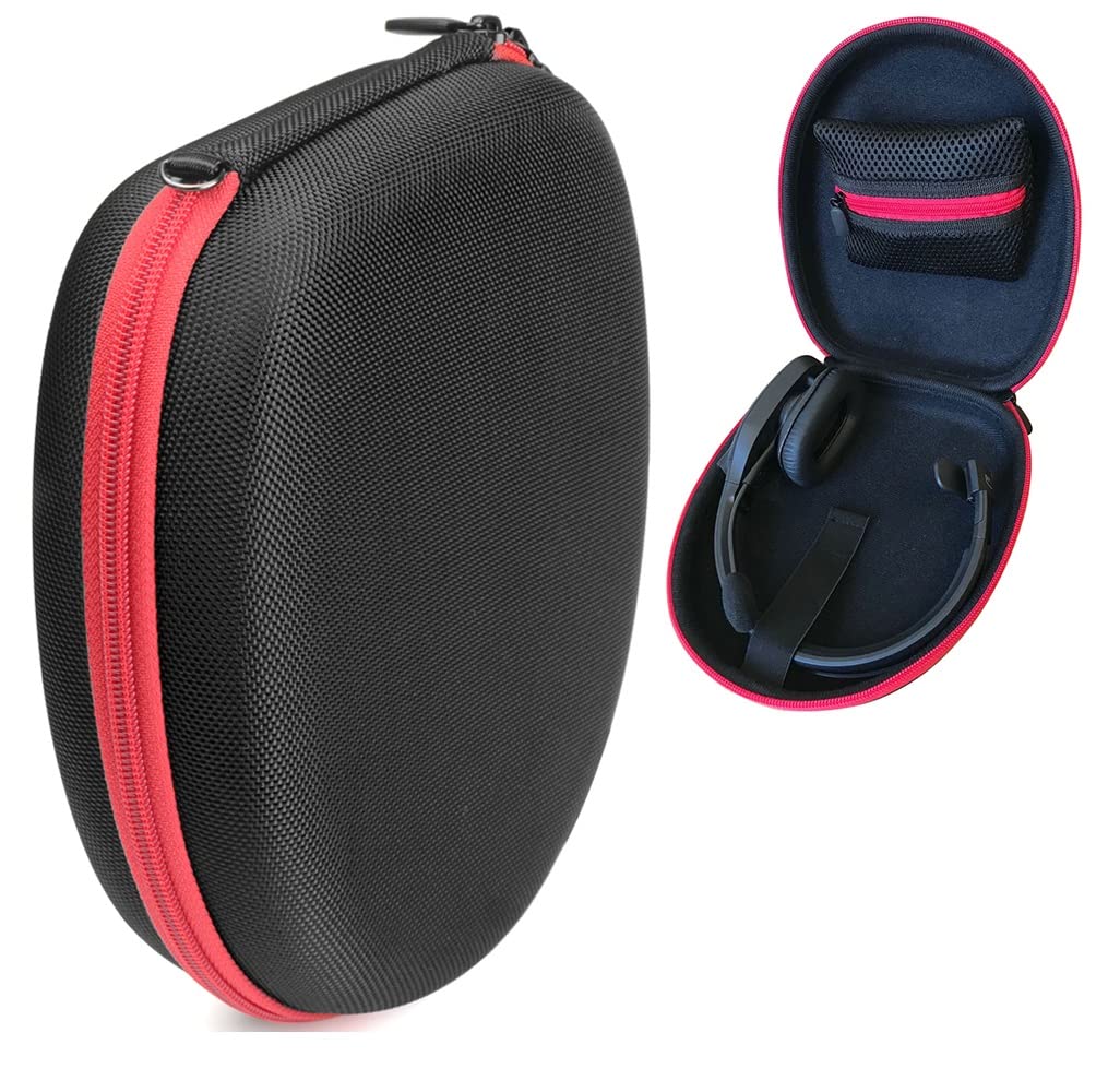Headset Case for VXI BlueParrott B450-XT, B450-XT -204010-C, B350-XT, B250-XTS, C400-XT, Mesh Pocket for Cable, Amplifier and Other Accessories, Detachable Wrist Strap WGear