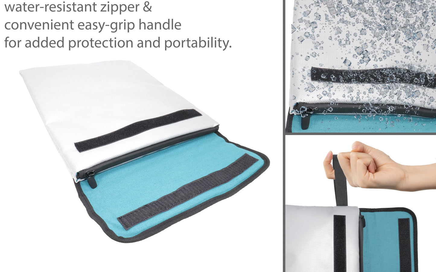 GETGEAR Fireproof Document Bag, Fire and Water resistant Safe Protects legal documents, contract, Birth Certificates, Cash and other Valuables, handle for easy carrying