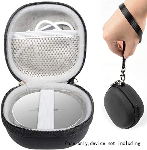 WGear Original Designed Case for Bose Wireless Noise-Masking Sleepbuds, Secure and Easy to use Protective Strap, Mesh Pocket for Cable, Compact and Strong case with Detachable Strap, Black WGear