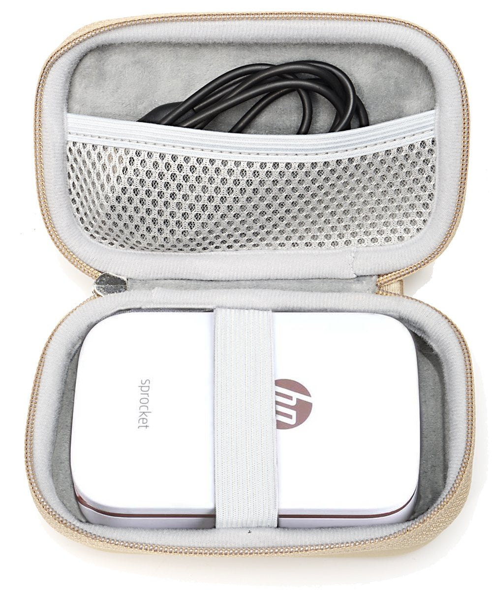 Shockproof Travel Easy Carrying Case for HP Sprocket Portable Photo Printer and Polaroid Zip Mobile Printer, Mesh Pocket for Cable, Printing Paper and Other Accessories