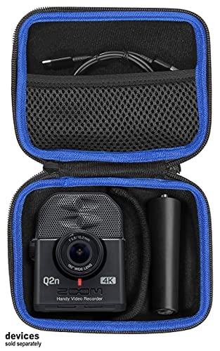 getgear Case for Zoom Q2n-4K Handy Video Recorder and Zoom MA-2 Tripod, Organizer for Q2n-4k/H2n Recorder, Tripod, Cord, Flash Memory Card and SSD, Also fit for mini Trail Game Camera GETGEAR