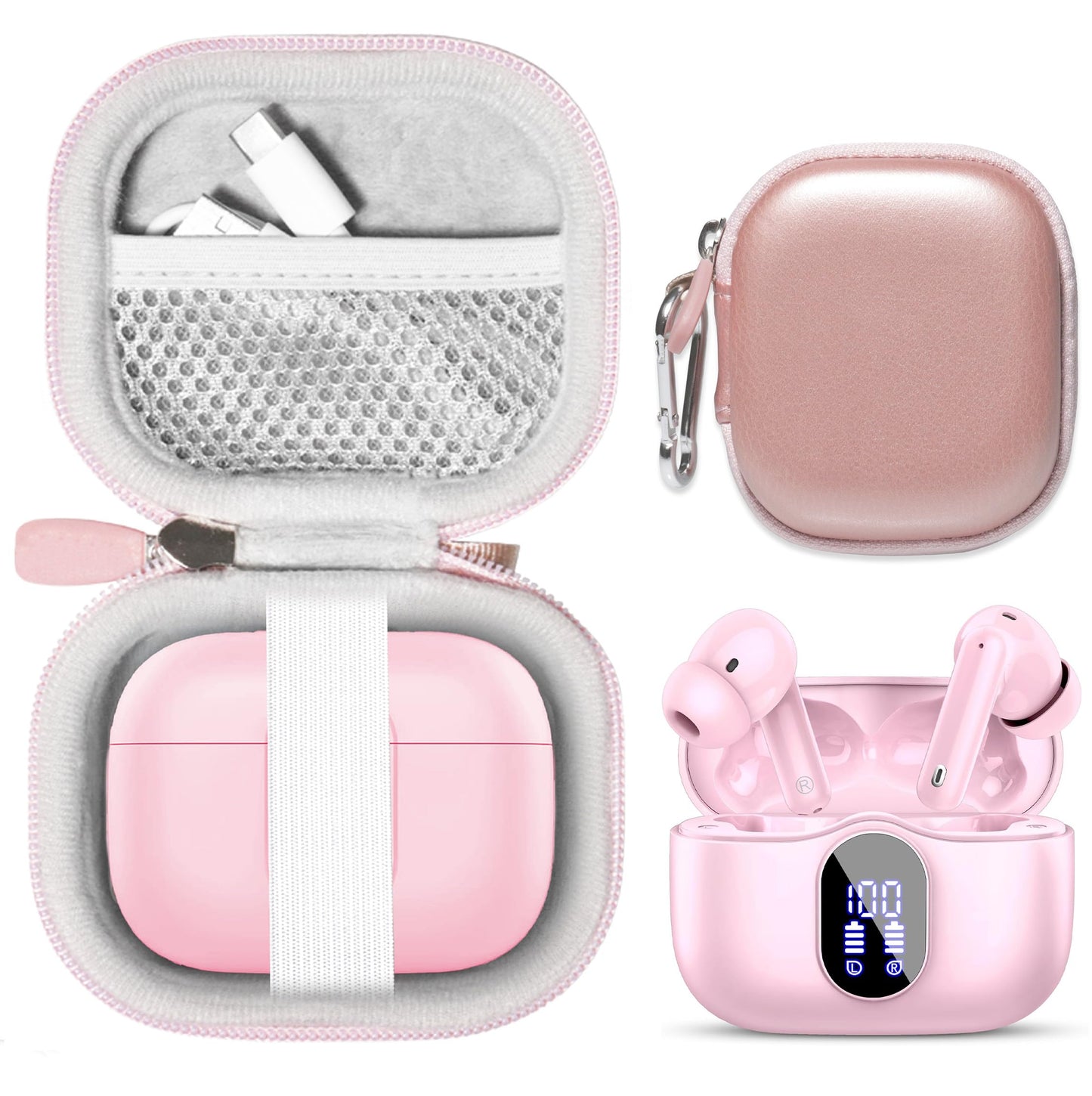 getgear case for Btootos A90 Wireless Earbuds with Noise Cancelling Mic LED Display